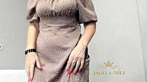 Amazing Milf's Huge Saggy Tits Big Nipples Juicy Hairy Pussy Under Dress