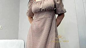 Amazing Milf's Huge Saggy Tits Big Nipples Juicy Hairy Pussy Under Dress