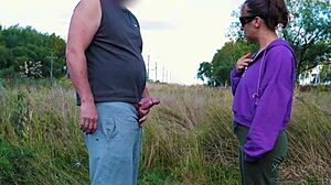 stranger's perfect latina ass catches guy jerking off for wild outdoor fuck!