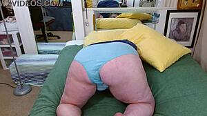 Blue granny panties wet fingering hairy mature pussy for luke