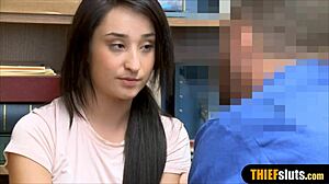 teen thief endures perv lp officer's rough punishment in office