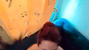 thick curvy latina homemade blowjob on huge cock with big natural tits