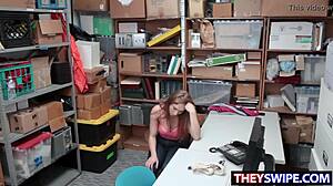 stepmom watches stepdaughter pounded hard by cop at work