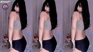 sexy korean big tits babe dances erotically for fans