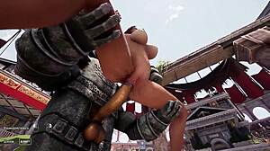 lara croft pussy grinds rock hard cock in 3d hentai game animation creampie