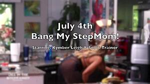 Step mom Kymber Leigh licks thick cock past frosting in intense family pounding session