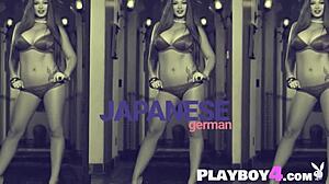 Petite Asian milf's lingerie hides huge tits reveal