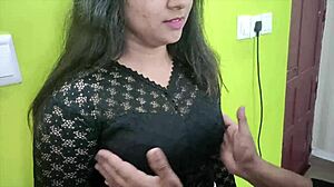 horny indian college girl fucks boyfriend in private bedroom