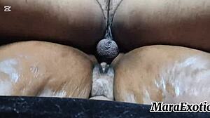 POV Mara Exotic's Creamy Hairy Ebony Hotmilf Pussy Takes Juicy Backshots Doggystyle