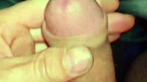 solo amateur demonstrates intense two finger cock jack off