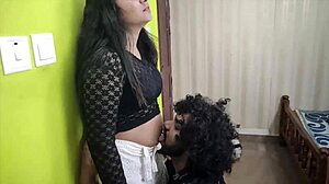 horny indian college girl fucks boyfriend in private bedroom