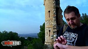 man, sex right after running with this petite babe feels so damn good outside...