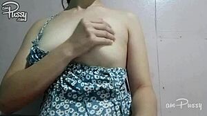 Amateur Asian Milf Gropes Naked Body Wild!