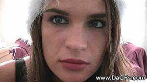 Girlfriend Left Alone Masturbates on Christmas Revenge Solo