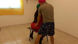 Venezuelan entertainer seduces me at stepson's Christmas party for intense homemade standing sex with real moans