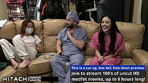 patient blaire celeste moans to hitachi orgasm from doctor in tampa hospital backstage!