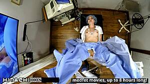 patient blaire celeste moans to hitachi orgasm from doctor in tampa hospital backstage!