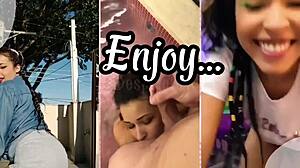 brunette plays balloons on pussy loves rubbing texture