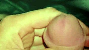 solo amateur demonstrates intense two finger cock jack off