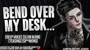 cocky professor spanks your ass raw with rough maledom moans