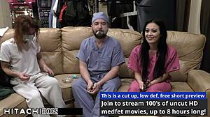 patient blaire celeste moans to hitachi orgasm from doctor in tampa hospital backstage!