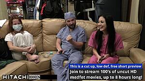 patient blaire celeste moans to hitachi orgasm from doctor in tampa hospital backstage!