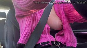 ITALIANA ARTEMISIA flashes JUICY TITS on sexy car ride!