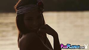 natalie costello poses naked flaunting big beautiful natural tits erotically