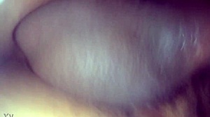 Fucking Daddy's Monster Cock in Tight Ebony Pussy While He Stretches Me Wide