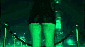 aesthetic babes tease in leather stockings on cam