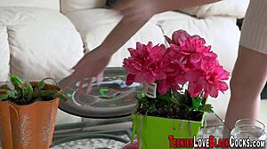 skinny teen bounces on massive black cock craving cum facial