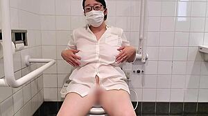 chubby japanese milf wife masturbates after work vibes