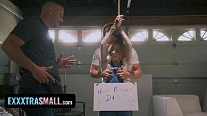 Stepdad Clueless as Stepson and Stepsister Fuck Around House Roughly