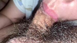 my horny girlfriend sucks cock bends over for cum on ass