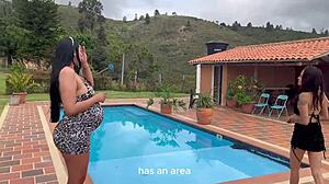 Real estate agent melani rincon seduces swinger couple into wild threesome fuck