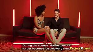 brunette hairy pussy licked roughly in kitchen gonzo cum on face fantasy