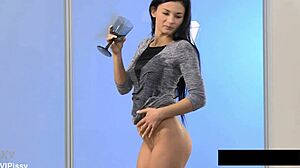 Naughty Adele Squirts from Pissing Before Cum Mouthful Close-Up