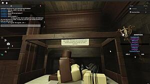 I'm roughly fucking this monster cock whore in Roblox studio