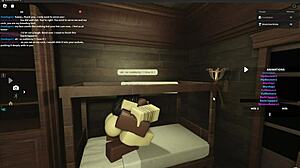 I'm roughly fucking this monster cock whore in Roblox studio