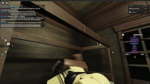 I'm roughly fucking this monster cock whore in Roblox studio