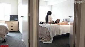 Cheating on roommate: fucking her boyfriend while she showers in dorm