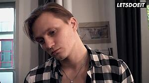 jenny wild moans riding cock in foreign hotel but who films her creampie?