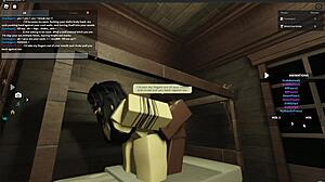 I'm roughly fucking this monster cock whore in Roblox studio