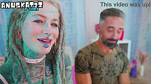 hippie goth takes huge cock anal ass to mouth gape skinny pierced