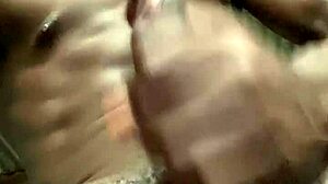 i got so horny stroking my big black cock till i milked it dry