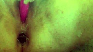 BBW Inserts Anal Plug And G-Spot Vibrator For Squirting Masturbation