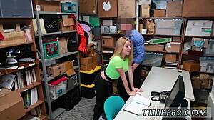 blonde teen amateur desk fucked by officer