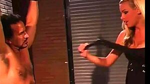 Mistress Nicole Sheridan Whips Disloyal Male Slave Hard