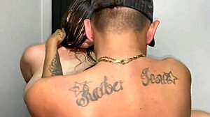 hardcore interracial couple fucks latina trans in lingerie doggystyle