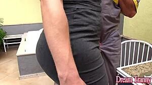 Tgirl Amanda Ferraz Double Fucked By Black And White Men